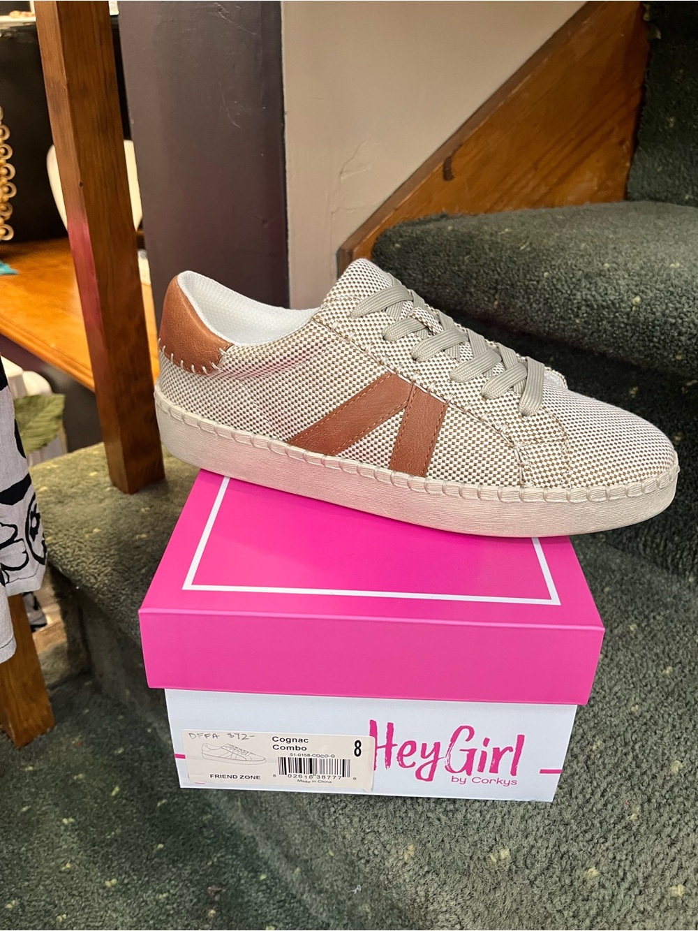 Corkys Cognac and Beige Women's Casual Sneaker